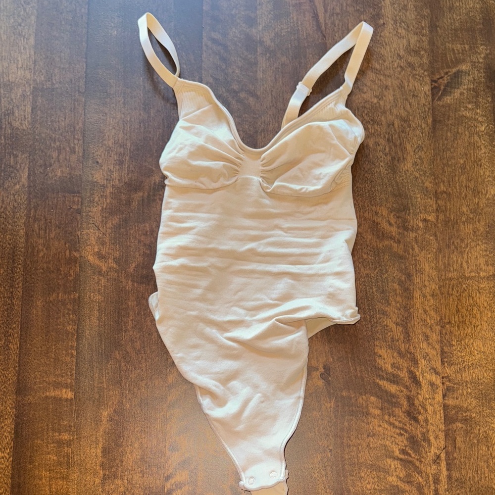 SKIMS Cream Shapewear Bodysuit